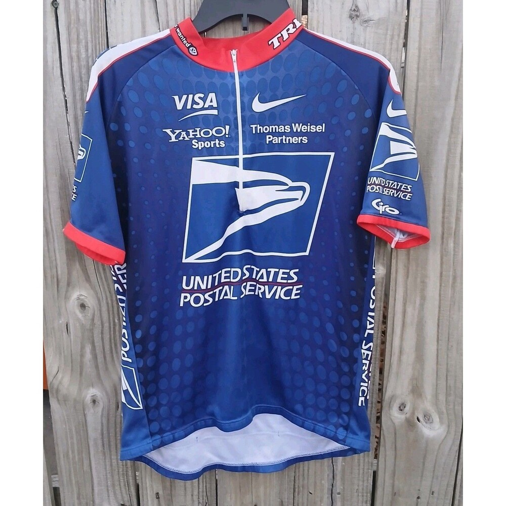 Nike Trek Cycling Jersey Y2K United States Postal Service Short Sleeve Size XL